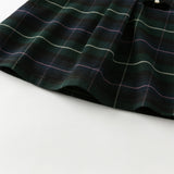 Dave&Bella Toddler Girls Noble Green Plaid Plush-lined Party Princess Tank Dress
