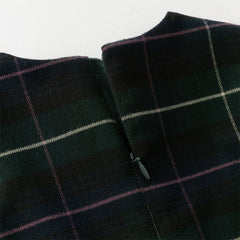 Dave&Bella Toddler Girls Winter Noble Green Plaid Plush-lined Party Princess Tank Dress