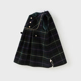Dave&Bella Toddler Girls Noble Green Plaid Plush-lined Party Princess Tank Dress