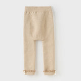 Dave&Bella Kids Girls Versatile Light Khaki/Dark Grey Soft Leggings
