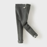 Dave&Bella Kids Girls Versatile Light Khaki/Dark Grey Soft Leggings