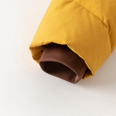 Dave&Bella Toddler Boys Winter Charming Yellow Mid-length Outdoor Cozy Down Coats