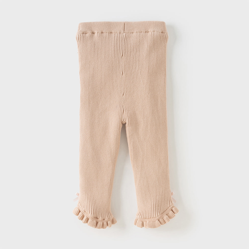 Dave&Bella Toddler Girls Cute Pink/Blue Warm Plush-lined Pants