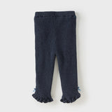 Dave&Bella Toddler Girls Cute Pink/Blue Warm Plush-lined Pants