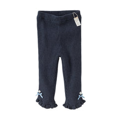 Dave&Bella Toddler Girls Winter Cute Pink/Blue Warm Plush-lined Pants