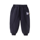 Dave&Bella Toddler Girls Outdoor Adjustable Waistband Loose Drawstring Sweatpants