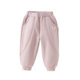 Dave&Bella Toddler Girls Outdoor Adjustable Waistband Loose Drawstring Sweatpants