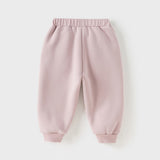 Dave&Bella Toddler Girls Outdoor Adjustable Waistband Loose Drawstring Sweatpants