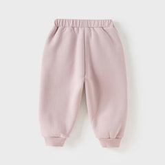 Dave&Bella Toddler Girls Winter Outdoor Adjustable Waistband Loose Drawstring Sweatpants
