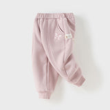 Dave&Bella Toddler Girls Outdoor Adjustable Waistband Loose Drawstring Sweatpants