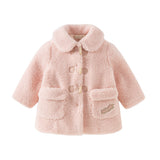 Dave&Bella Toddler Girls Cute Pink Outwear Soft Plush Padded Jackets
