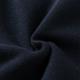 Dave&Bella Toddler Boys Navy Blue Cozy Turtle Versatile Plush-lined Sweaters Tops