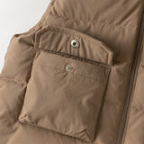 Dave&Bella Toddler Boys Winter Brown Antibacterial Down Vest & Plush-lined Shirt Set