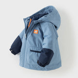 Dave&Bella Kids Boys Winter Outdoor Waterproof Warm Hooded Two-piece Down Coat Sets