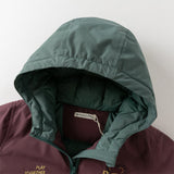 Dave&Bela Toddler Boys Winter Purple Outdoor Windproof Hooded Down Coats