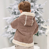 Dave&Bella Toddler Girls/Boys Casual Multiple Colors Outwear Hooded Plush-lined Coats