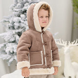 Dave&Bella Toddler Girls/Boys Casual Multiple Colors Outwear Hooded Plush-lined Coats