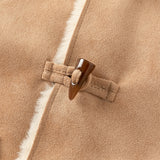 Dave&Bella Toddler Girls/Boys Casual Brown Camel Outwear Hooded Plush-lined Coats