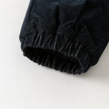Dave&Bella Toddler Boys Navy Blue Soft Loose Cozy Padded Pants