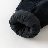 Dave&Bella Toddler Boys Navy Blue Soft Loose Cozy Padded Pants