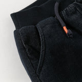 Dave&Bella Toddler Boys Navy Blue Soft Loose Cozy Padded Pants