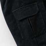 Dave&Bella Toddler Boys Navy Blue Soft Loose Cozy Padded Pants