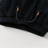 Dave&Bella Toddler Boys Navy Blue Soft Loose Cozy Padded Pants