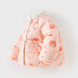 Dave&Bella Toddler Girls Winter Adorable Print Chinese-style Plush Turtle Cozy Down Coats