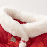 Dave&Bella Toddler Girls Winter Adorable Print Chinese-style Plush Turtle Cozy Down Coats