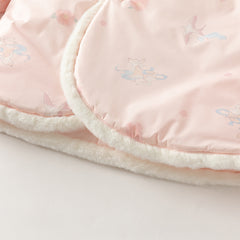 Dave&Bella Toddler Girls Chinese-style Pink Print Plush Turtle Outwear Padded Coats