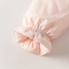 Dave&Bella Toddler Girls Chinese-style Pink Print Plush Turtle Outwear Padded Coats