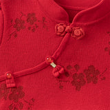 Dave&Bella Toddler Girls Classic Chinese-style Turtle Cozy A-line Mesh Dress