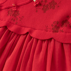 Dave&Bella Toddler Girls Classic Sweetness A-line Mesh Dress