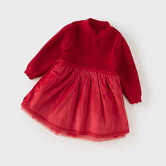 Dave&Bella Toddler Girls Classic Sweetness A-line Mesh Dress