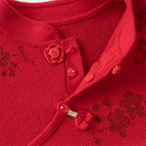 Dave&Bella Toddler Girls Classic Chinese-style Turtle Cozy A-line Mesh Dress