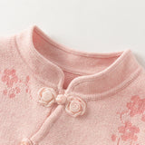 Dave&Bella Toddler Girls Classic Chinese-style Turtle Cozy A-line Mesh Dress