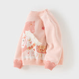 Dave&Bella Toddler Girls/Boys Festival Red/Pink Turtle Cozy Plush-lined Sweaters Tops