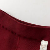 Dave&Bella Toddler Girls Versatile Red/Beige Plush-lined Tights Leggings