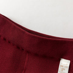 Dave&Bella Toddler Girls Versatile Red/Beige Plush-lined Tights Leggings