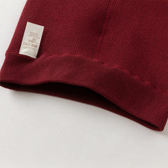 Dave&Bella Toddler Girls Versatile Red/Beige Plush-lined Tights Leggings