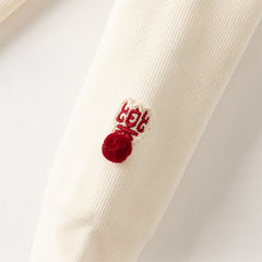 Dave&Bella Toddler Girls Versatile Red/Beige Plush-lined Tights Leggings