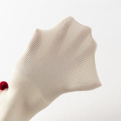 Dave&Bella Toddler Girls Versatile Red/Beige Plush-lined Tights Leggings