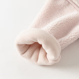 Dave&Bella Toddler Girls/Boys Beige/Light Pink V-collar Outwear Cozy Coats