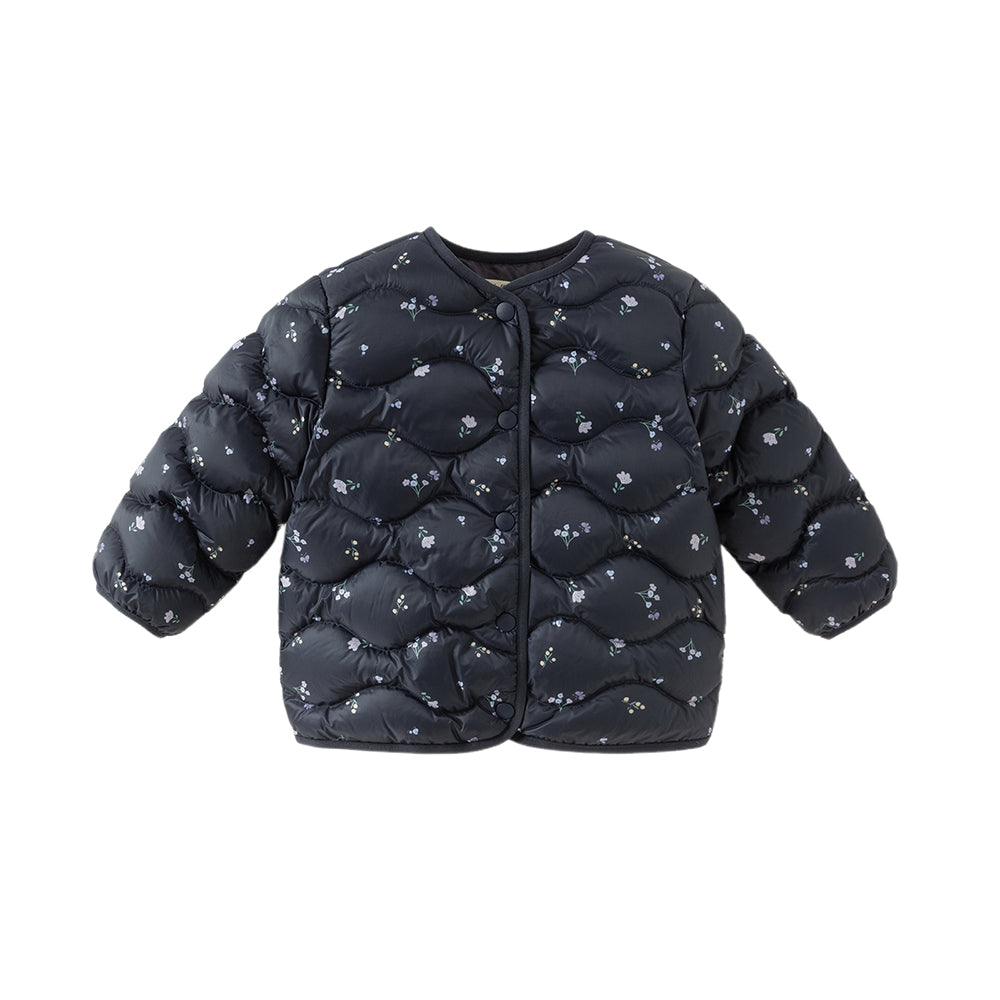 Dave&Bella Toddler Girls Winter Comfortable Elegant Print Waterproof Outwear Down Coats