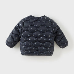 Dave&Bella Toddler Girls Winter Comfortable Elegant Print Waterproof Outwear Down Coats