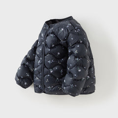 Dave&Bella Toddler Girls Winter Comfortable Elegant Print Waterproof Outwear Down Coats