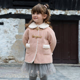 Dave&Bella Toddler Girls Purple Pink Outwear Mid-length Padded Coats
