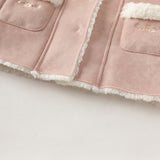 Dave&Bella Toddler Girls Purple Pink Outwear Mid-length Padded Coats