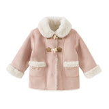 Dave&Bella Toddler Girls Purple Pink Outwear Mid-length Padded Coats