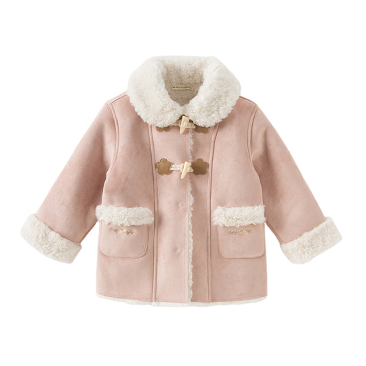 Dave&Bella Toddler Girls Purple Pink Outwear Mid-length Padded Coats